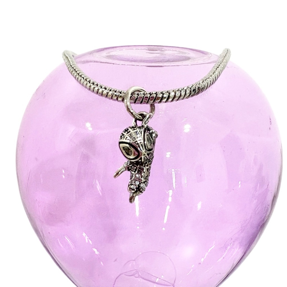 Silver Spider-man charm